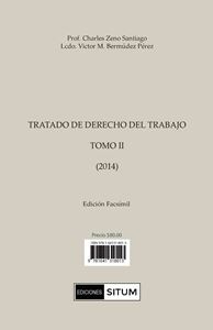 Picture of Tomo II Tratado de Derecho del Trabajo 2014 Edición Facsímil