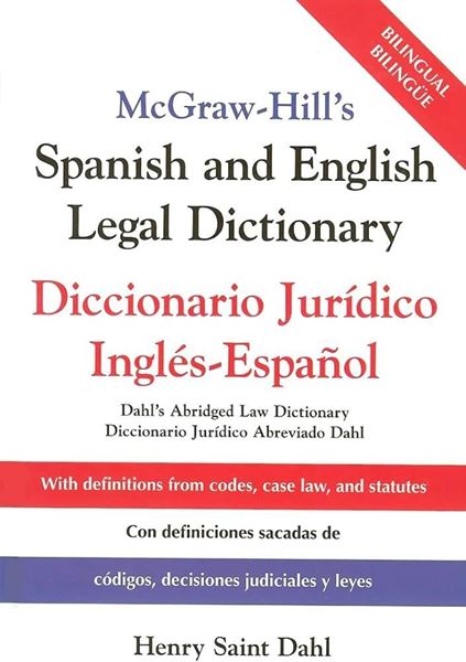 Picture of McGraw-Hill's Spanish and English Legal Dictionary