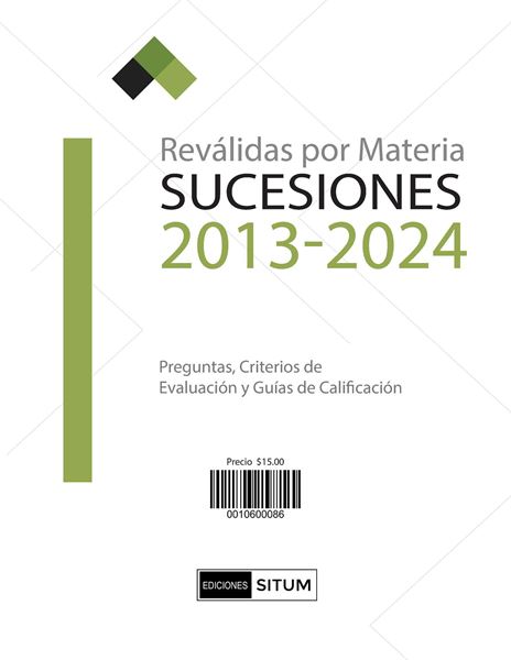 Picture of REVALIDAS POR MATERIA. SUCESIONES 2013-2024