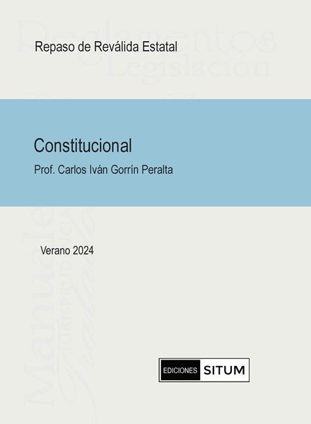 Picture of Manual Derecho Constitucional Verano 2024. Repaso Reválida Estatal