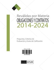 Picture of REVALIDAS POR MATERIA. OBLIGACIONES Y CONTRATOS 2014-2024