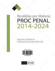 Picture of REVALIDAS POR MATERIA. PROCEDIMIENTO PENAL 2014-2024