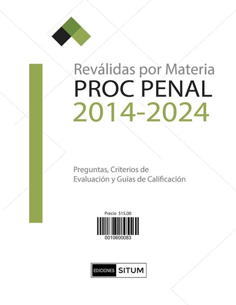 Picture of REVALIDAS POR MATERIA. PROCEDIMIENTO PENAL 2014-2024